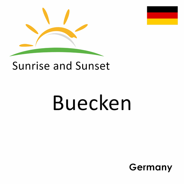 Sunrise and sunset times for Buecken, Germany