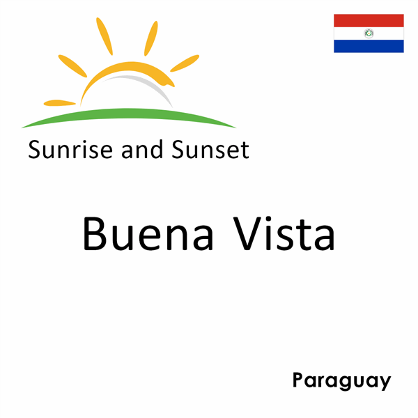 Sunrise and sunset times for Buena Vista, Paraguay