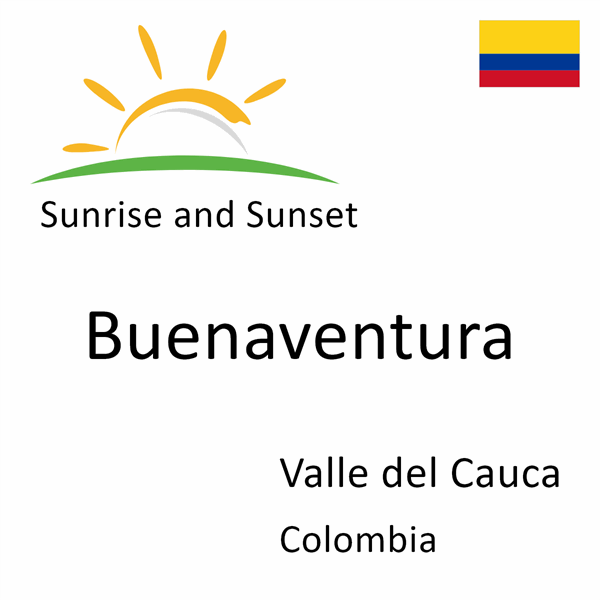 Sunrise and sunset times for Buenaventura, Valle del Cauca, Colombia