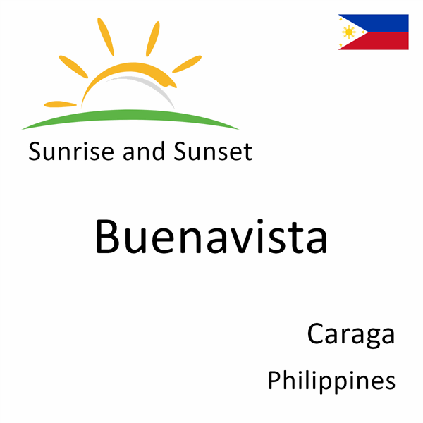 Sunrise and sunset times for Buenavista, Caraga, Philippines