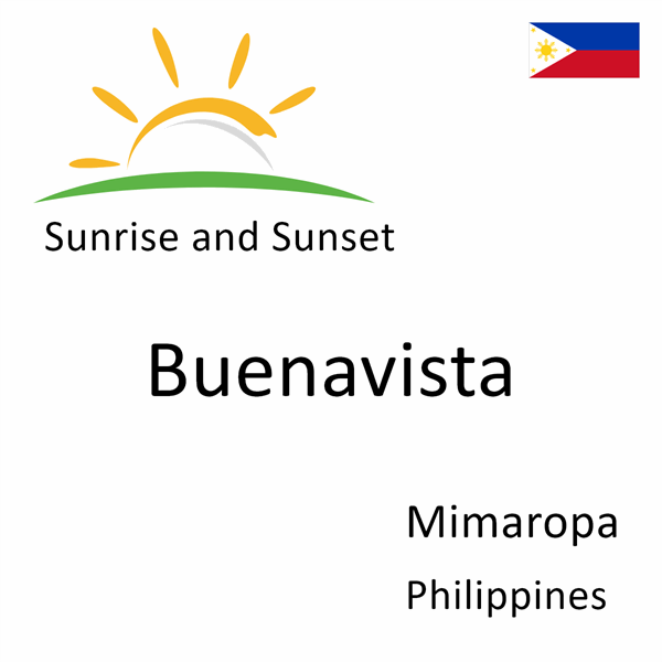 Sunrise and sunset times for Buenavista, Mimaropa, Philippines