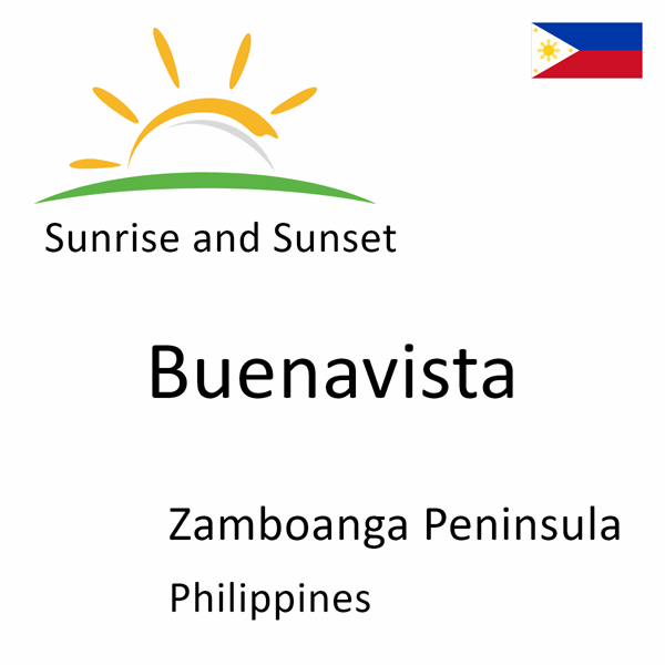 Sunrise and sunset times for Buenavista, Zamboanga Peninsula, Philippines