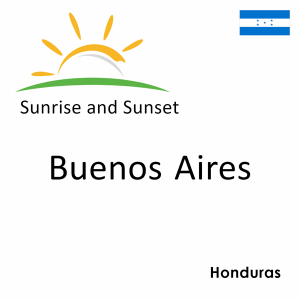 Sunrise and sunset times for Buenos Aires, Honduras