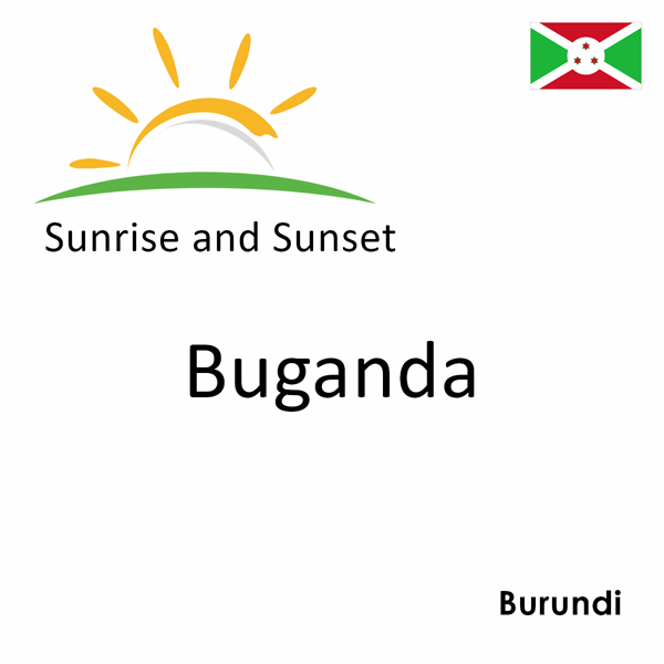 Sunrise and sunset times for Buganda, Burundi