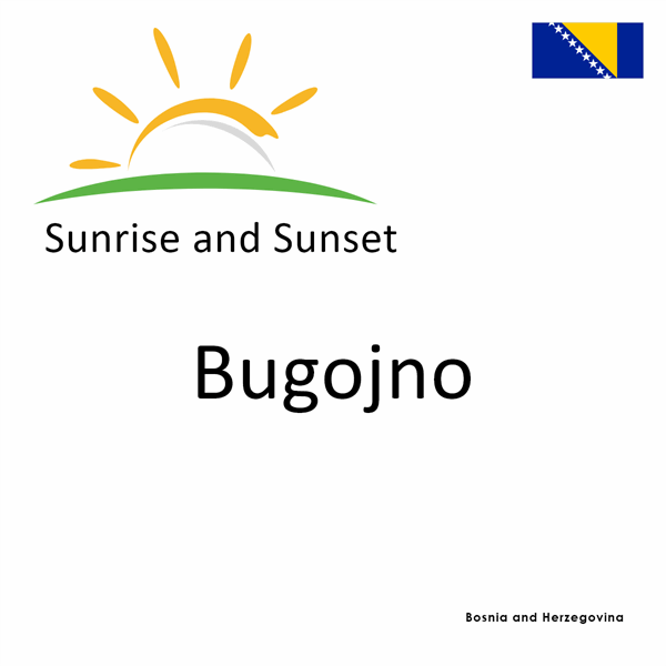 Sunrise and sunset times for Bugojno, Bosnia and Herzegovina