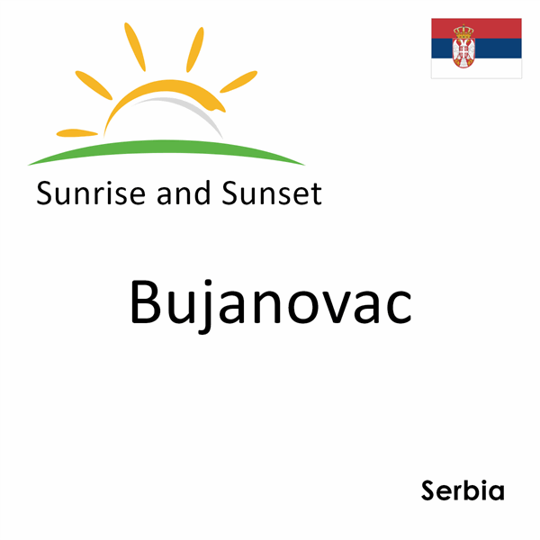 Sunrise and sunset times for Bujanovac, Serbia