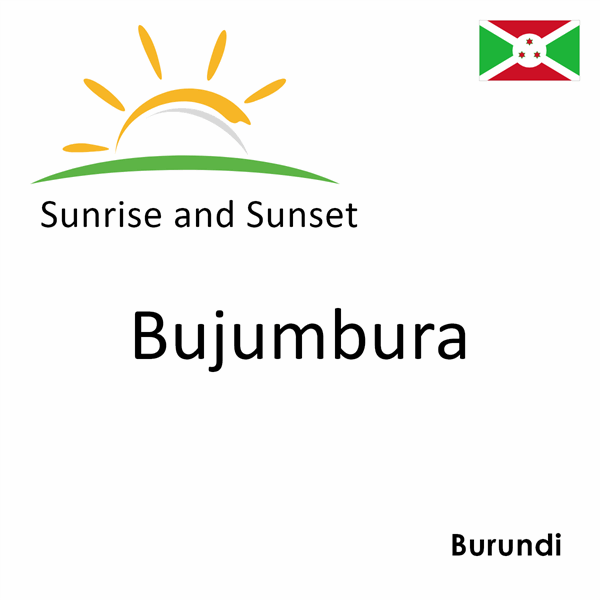 Sunrise and sunset times for Bujumbura, Burundi