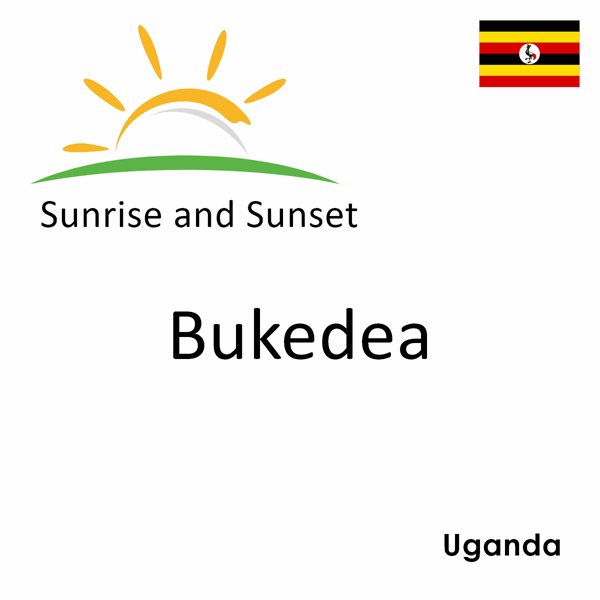 Sunrise and sunset times for Bukedea, Uganda