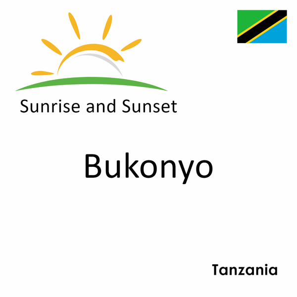 Sunrise and sunset times for Bukonyo, Tanzania