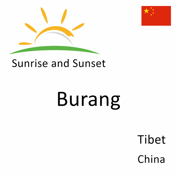 Sunrise and sunset times for Burang, Tibet, China