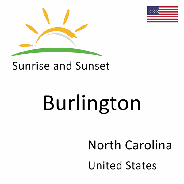 Sunrise and sunset times for Burlington, North Carolina, United States