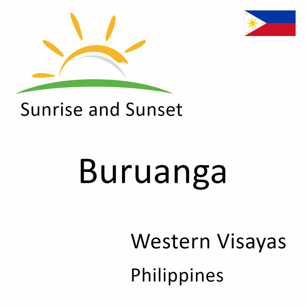 Sunrise and sunset times for Buruanga, Western Visayas, Philippines