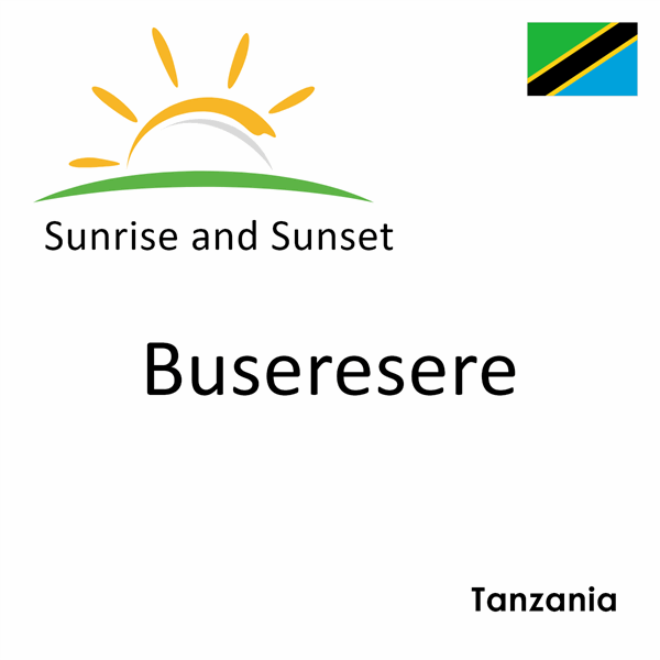 Sunrise and sunset times for Buseresere, Tanzania