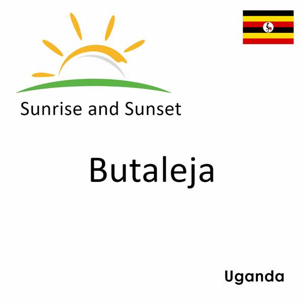 Sunrise and sunset times for Butaleja, Uganda