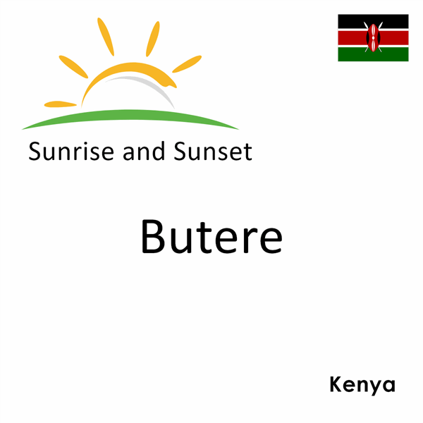 Sunrise and sunset times for Butere, Kenya