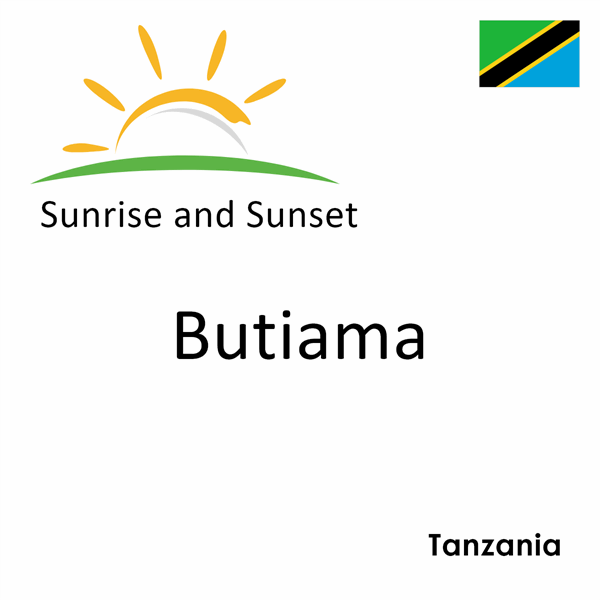 Sunrise and sunset times for Butiama, Tanzania