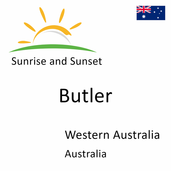Sunrise and sunset times for Butler, Western Australia, Australia