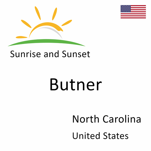 Sunrise and sunset times for Butner, North Carolina, United States