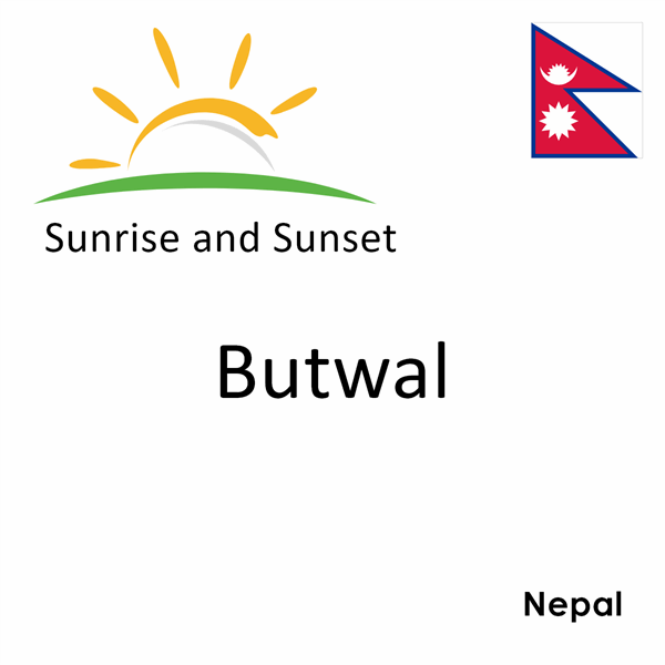 Sunrise and sunset times for Butwal, Nepal