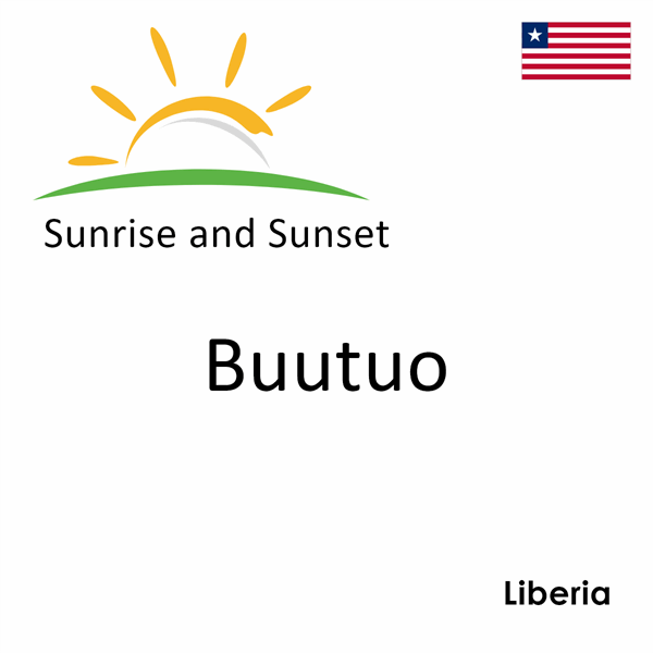 Sunrise and sunset times for Buutuo, Liberia