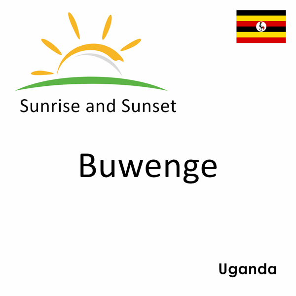 Sunrise and sunset times for Buwenge, Uganda