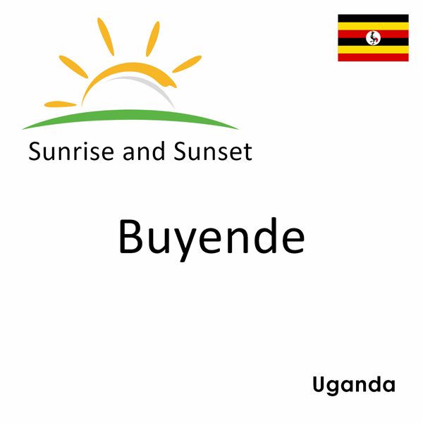 Sunrise and sunset times for Buyende, Uganda