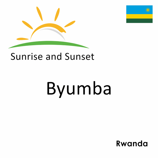 Sunrise and sunset times for Byumba, Rwanda