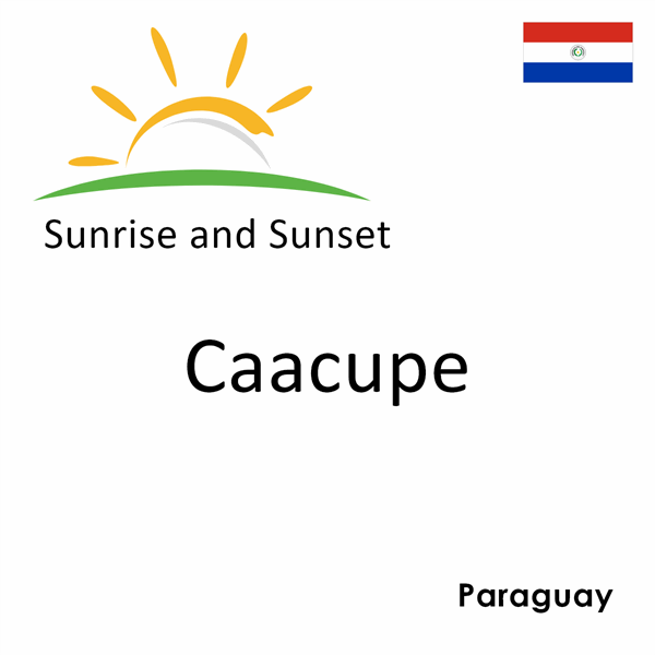 Sunrise and sunset times for Caacupe, Paraguay