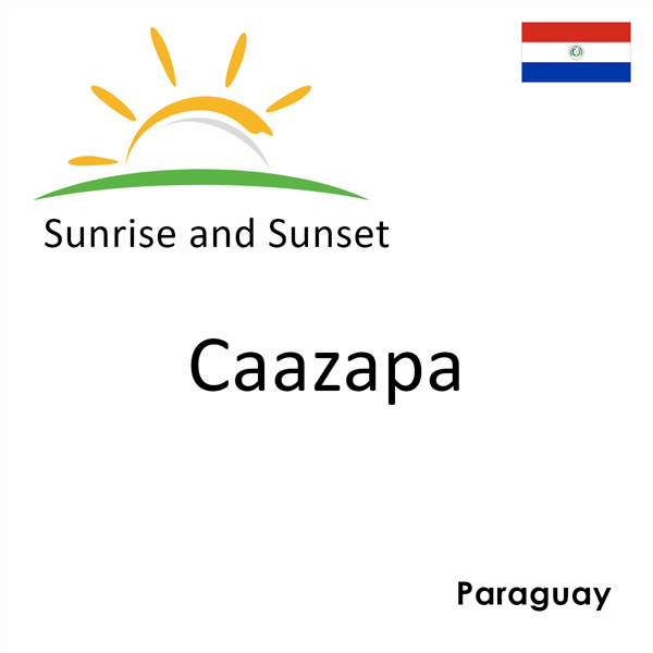 Sunrise and sunset times for Caazapa, Paraguay