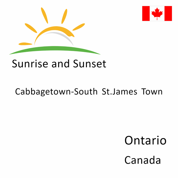 Sunrise and sunset times for Cabbagetown-South St.James Town, Ontario, Canada