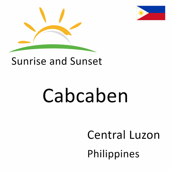 Sunrise and sunset times for Cabcaben, Central Luzon, Philippines