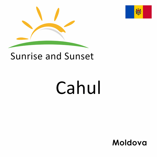 Sunrise and sunset times for Cahul, Moldova