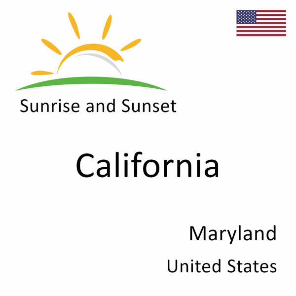 Sunrise and sunset times for California, Maryland, United States