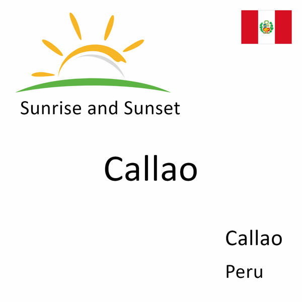 Sunrise and sunset times for Callao, Callao, Peru