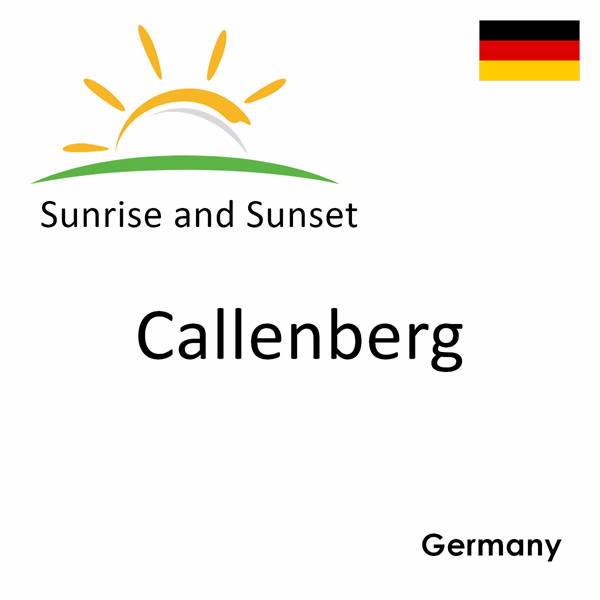 Sunrise and sunset times for Callenberg, Germany