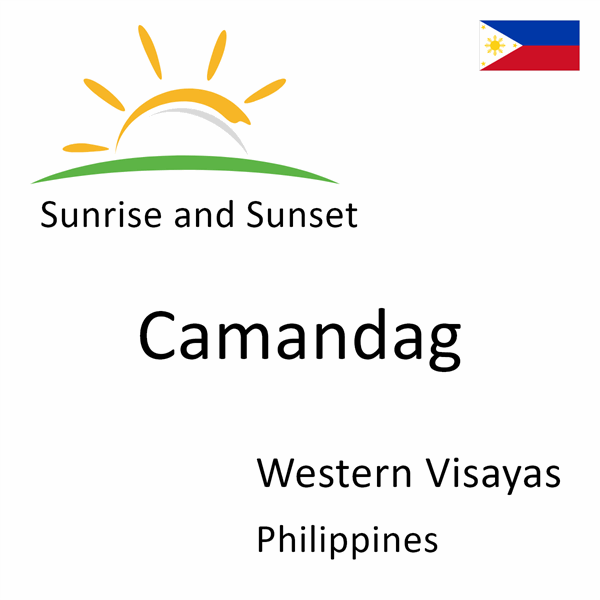 Sunrise and sunset times for Camandag, Western Visayas, Philippines