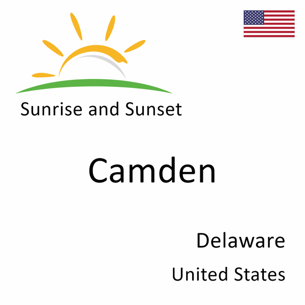 Sunrise and sunset times for Camden, Delaware, United States