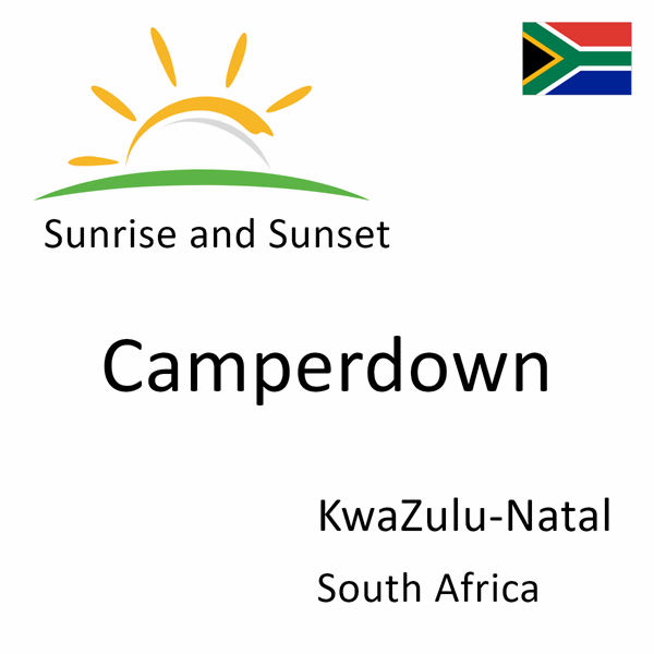 Sunrise and sunset times for Camperdown, KwaZulu-Natal, South Africa