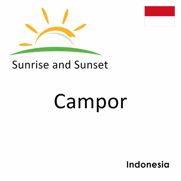 Sunrise and sunset times for Campor, Indonesia