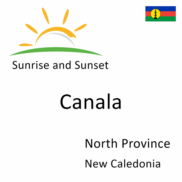 Sunrise and sunset times for Canala, North Province, New Caledonia