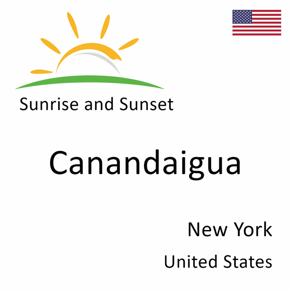 Sunrise and sunset times for Canandaigua, New York, United States