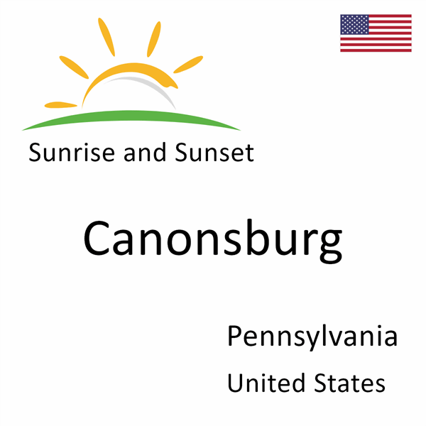 Sunrise and sunset times for Canonsburg, Pennsylvania, United States