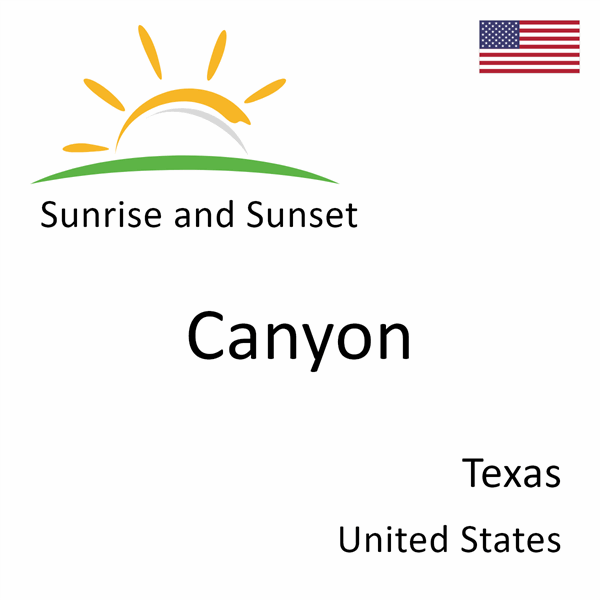 Sunrise and sunset times for Canyon, Texas, United States