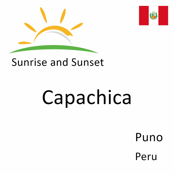 Sunrise and sunset times for Capachica, Puno, Peru