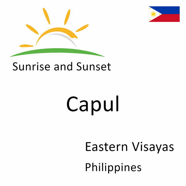 Sunrise and sunset times for Capul, Eastern Visayas, Philippines