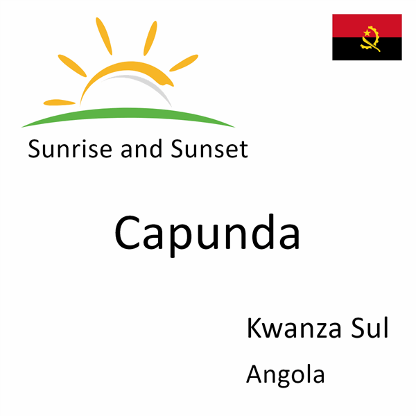 Sunrise and sunset times for Capunda, Kwanza Sul, Angola
