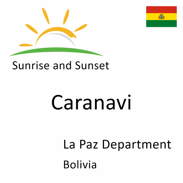 Sunrise and sunset times for Caranavi, La Paz Department, Bolivia