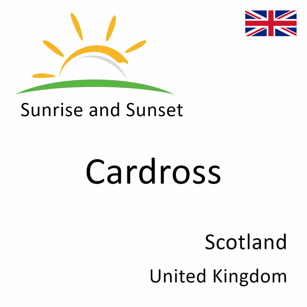 Sunrise and sunset times for Cardross, Scotland, United Kingdom