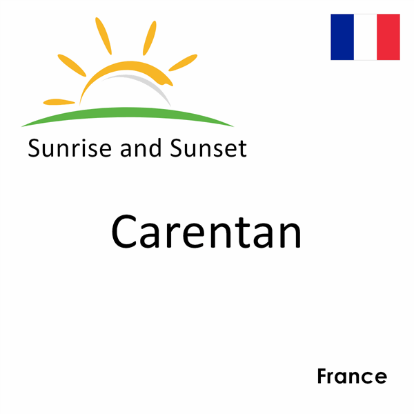 Sunrise and sunset times for Carentan, France