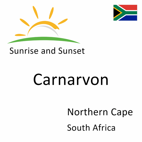 Sunrise and sunset times for Carnarvon, Northern Cape, South Africa